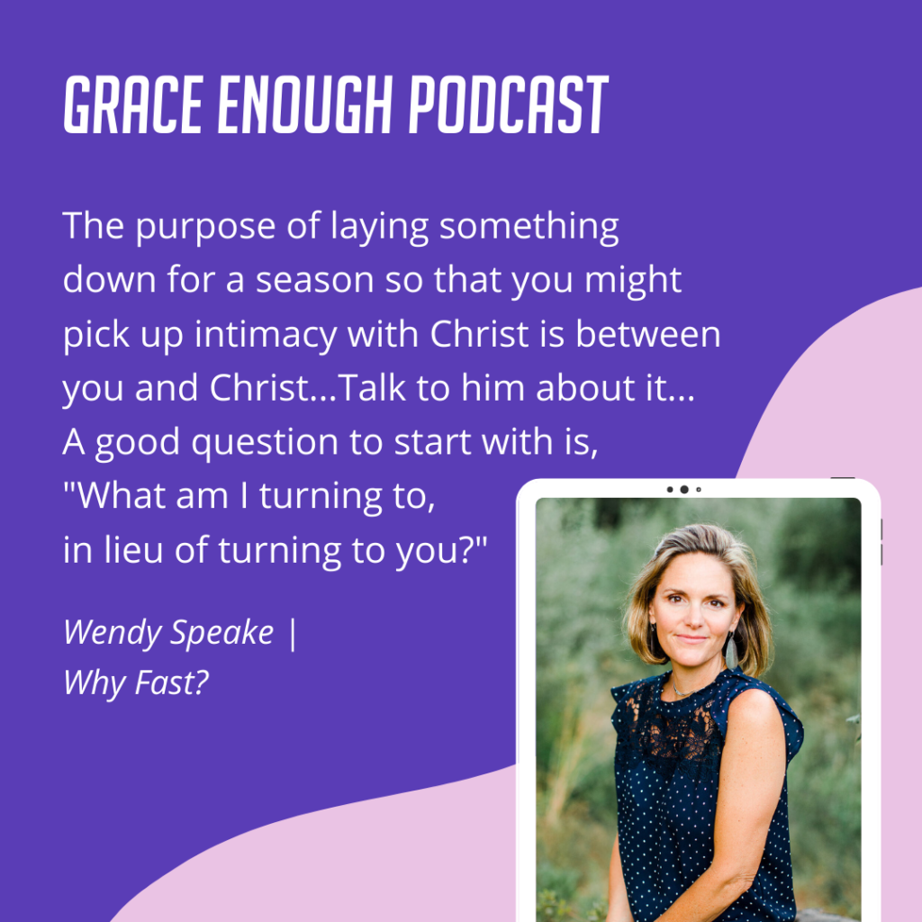 The purpose of laying something down for a season so that you might pick up intimacy with Christ is between you and Christ...Talk to him about it... A good question to start with is, "What am I turning to, in lieu of turning to you?"
